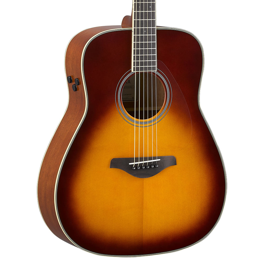 Violão Acústico Transacoustic Cordas em Aço FG TA BS Brown Sunburst Yamaha