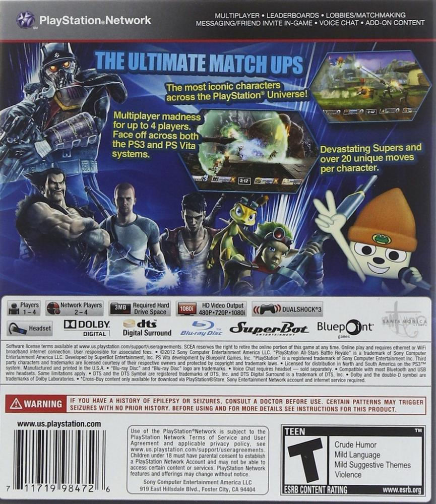 Playstation All Stars Battle Royale Ps3