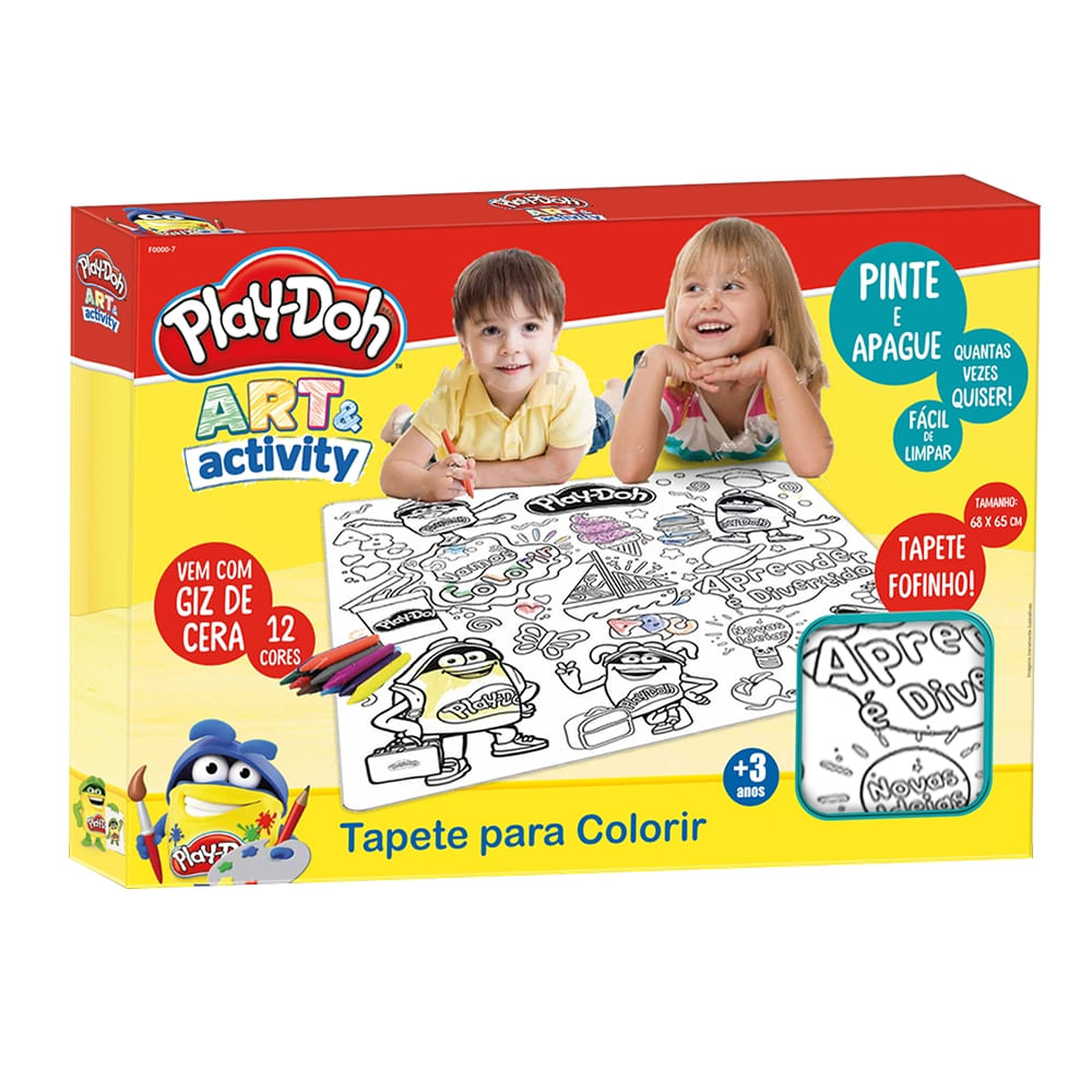 Tapete para Colorir Playdoh com Giz e Apagador - Fun F00544