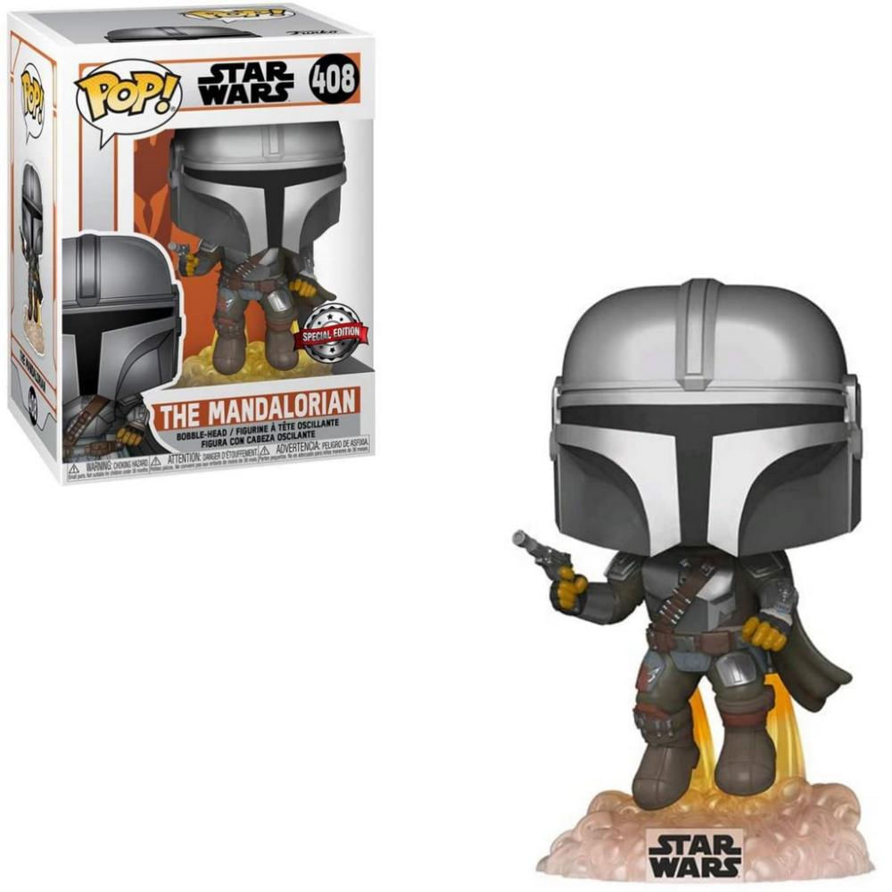 Funko Pop Star Wars 408 The Mandalorian Flying w/ Blaster Exclusive