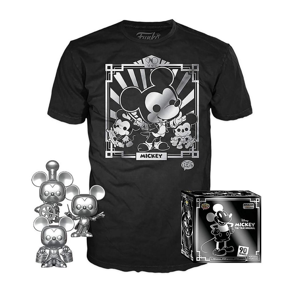 Funko Pop Disney Mickey 90th Kit 3 Pop + Camiseta S (P)