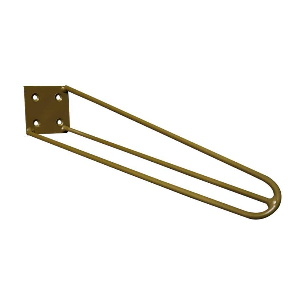 Pé de Metal 30 CM Hairpin Legs Mesa de Canto Rack e Puffs Dourado