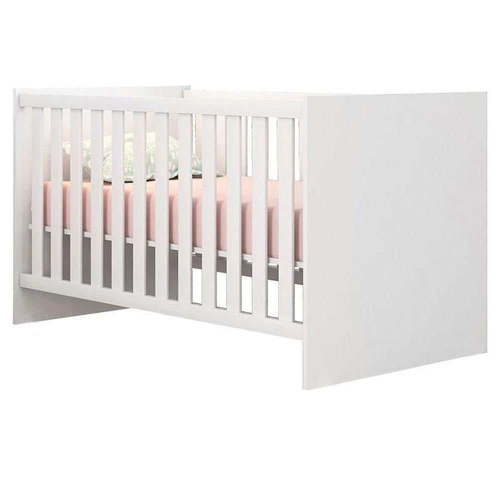 Quarto De Bebê 6 Portas Ternura Baby Com Berço Americano Doce Sonho 100 Branco Brilho - Incorplac