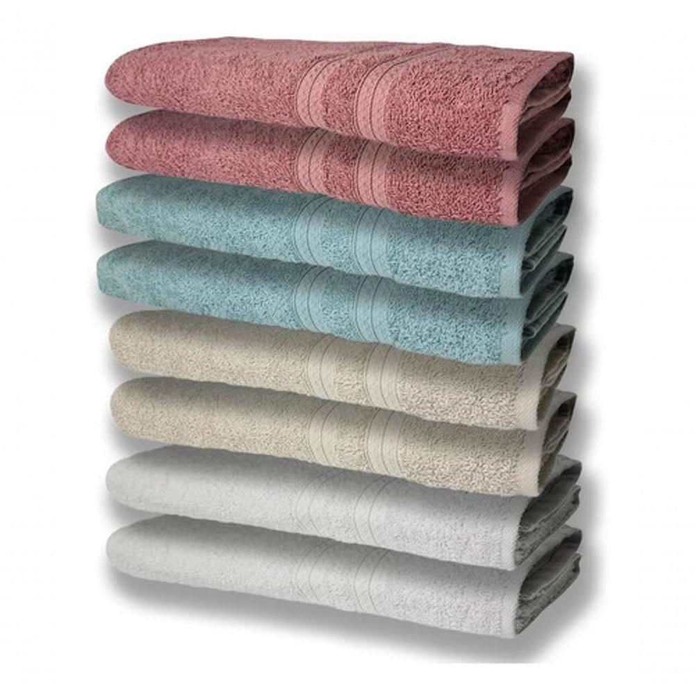8 Toalhas Grande Felpudas Grossa 80x150 2 Br 2 Bg 2 Vd 2 Rê