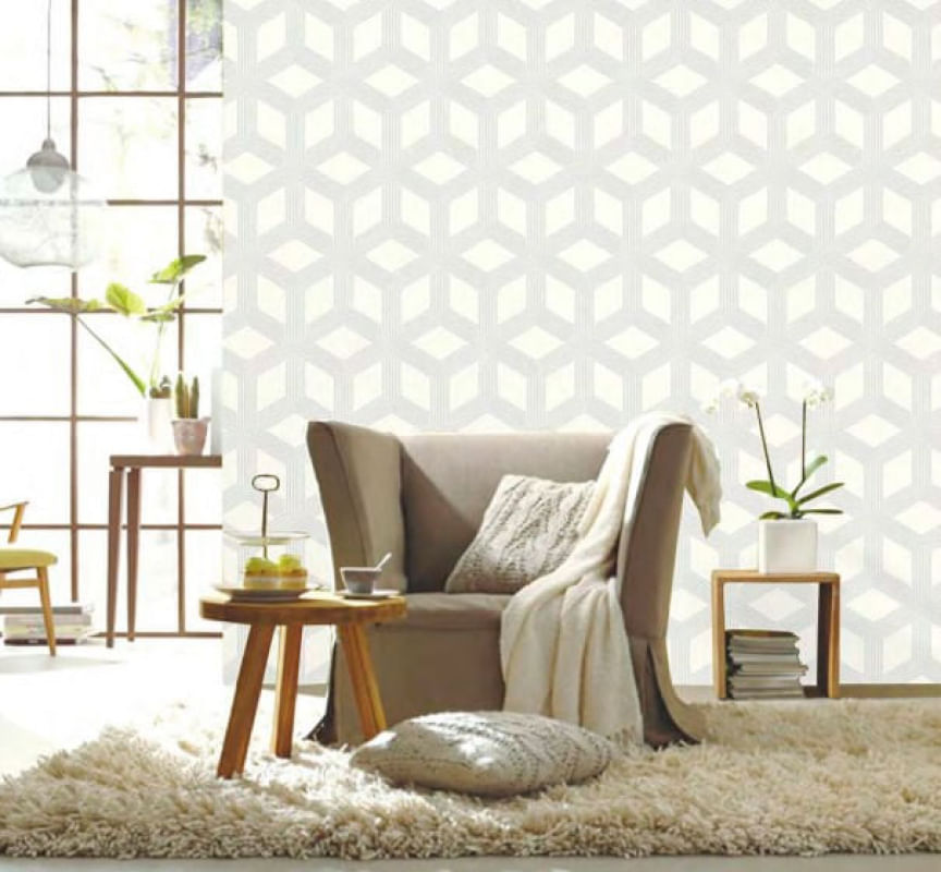 Papel de Parede Geometric Duplo MG880205R Tam. 10m² Papel de Parede Geometric Duplo MG880205R