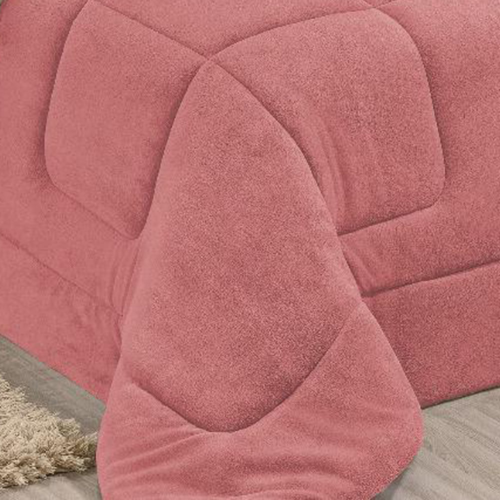 Coberdrom Robust King Manta Soft Sherpa Lã de Carneiro Pesado Grosso 1 Peça - Rosa