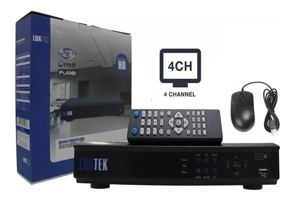 Gravador Digital Vídeo Circuito Int Hd 4 Ch Cftv Dvr