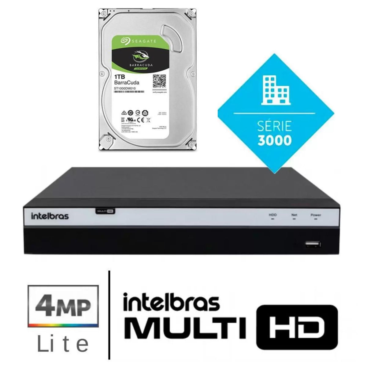 Dvr Intelbras Full Hd Mhdx 3104 04 Canais Full Hd 1080p 1tb