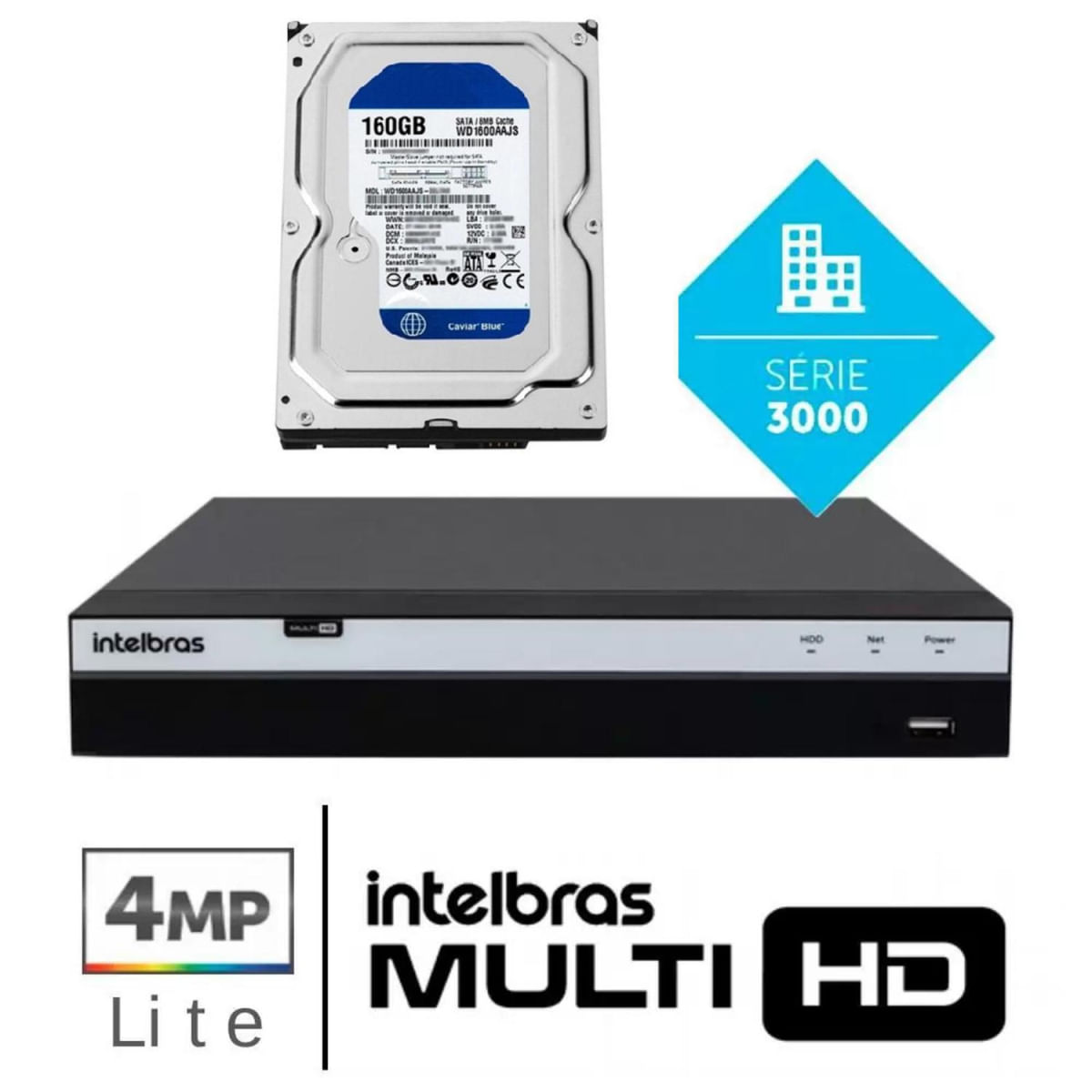 Dvr Intelbras Full Hd Mhdx 3104 04 Canais Full Hd 1080p c/hd