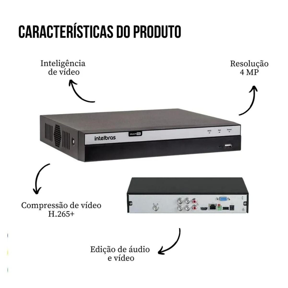 Dvr Intelbras Full Hd Mhdx 3104 04 Canais Full Hd 1080p c/hd