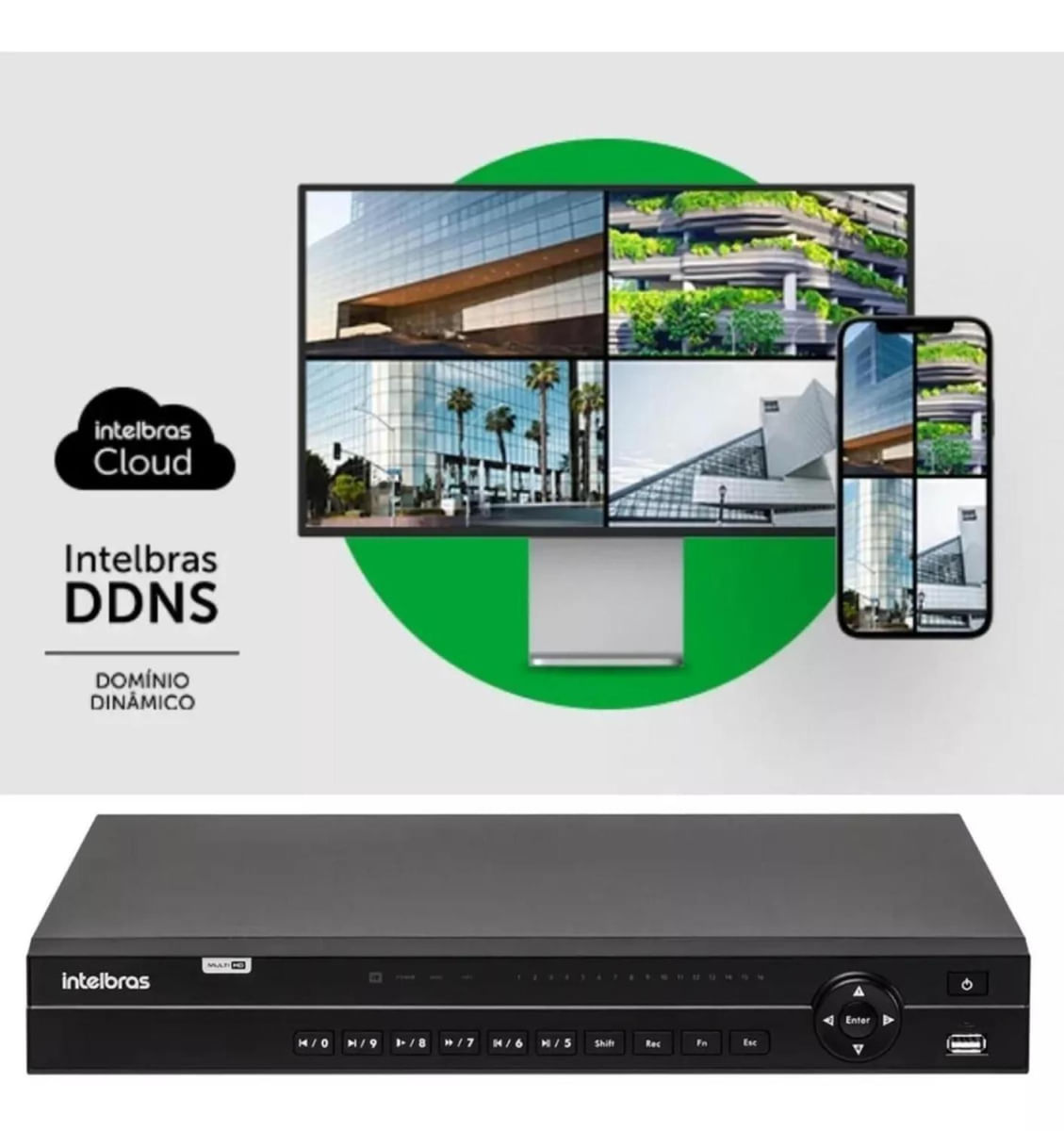 Dvr Gravador de vídeo 32 canais Intelbras MHDX 1232 + HD 2TB