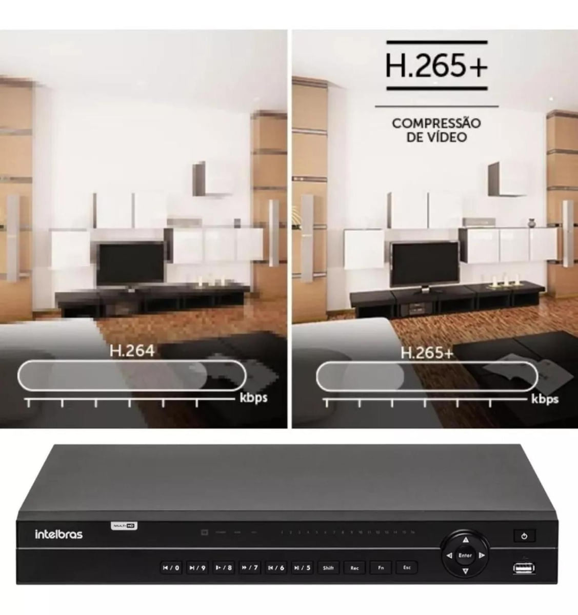 Dvr Gravador de vídeo 32 canais Intelbras MHDX 1232 + HD 6TB