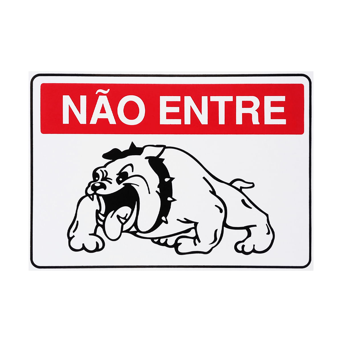 Placa De Sinalização Não Entre Cachorro 30x20 Acesso - P-7 F9e