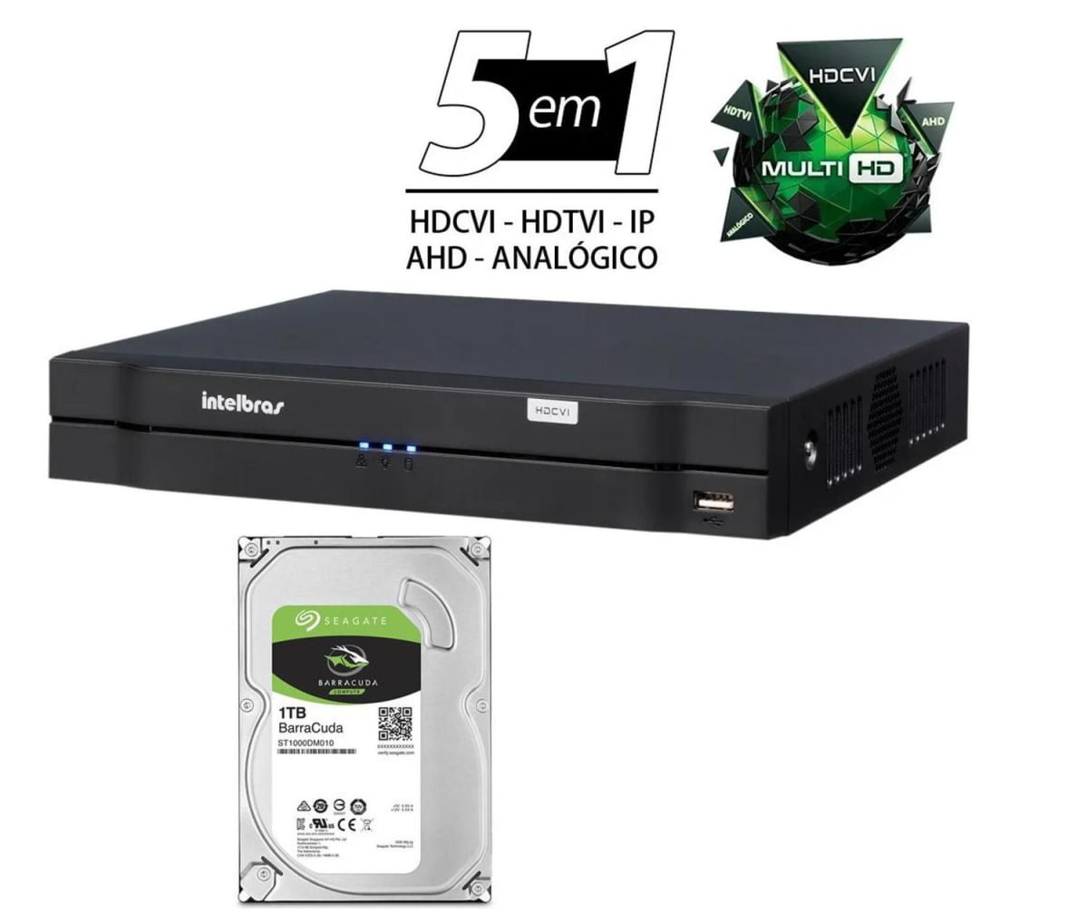 Dvr Intelbras 8ch Mhdx Cloud Hdcvi Multi Hd 1tb