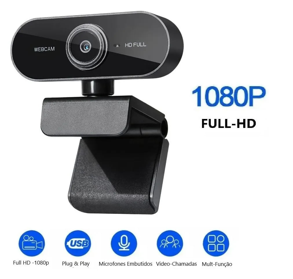 Webcam Full Hd 1080p Com Microfone 3.0