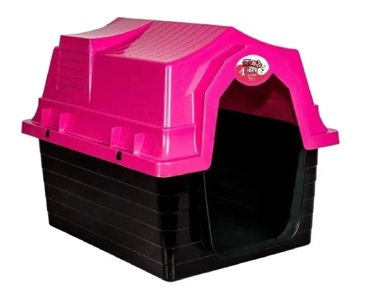 Casa Casinha Pet Cachorro Cães Gatos Pequeno Porte Nº2 Rosa