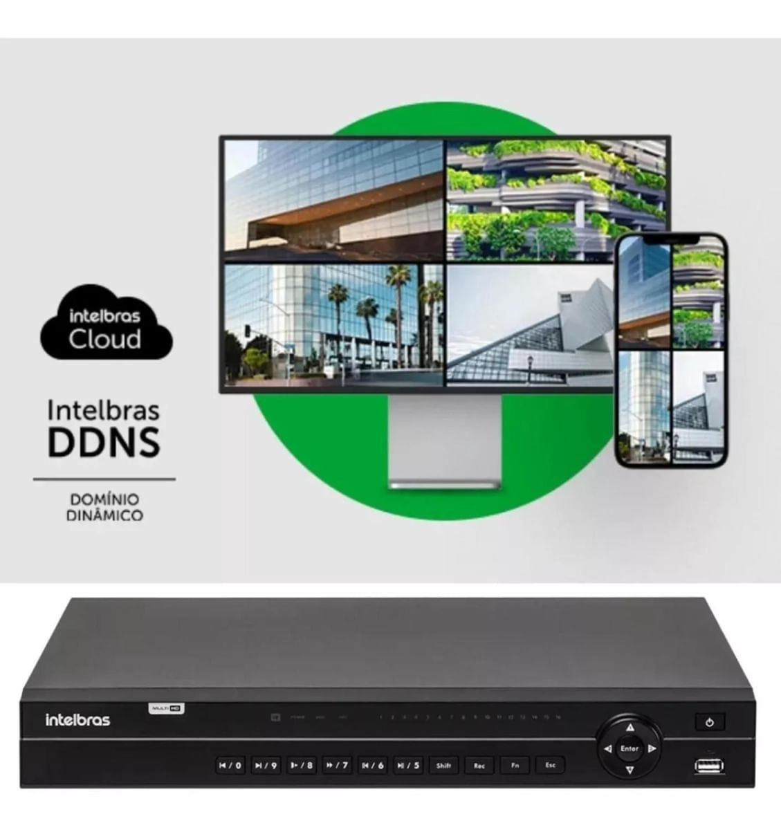 Dvr Gravador de vídeo 32 canais Intelbras MHDX 1232 + HD 3TB