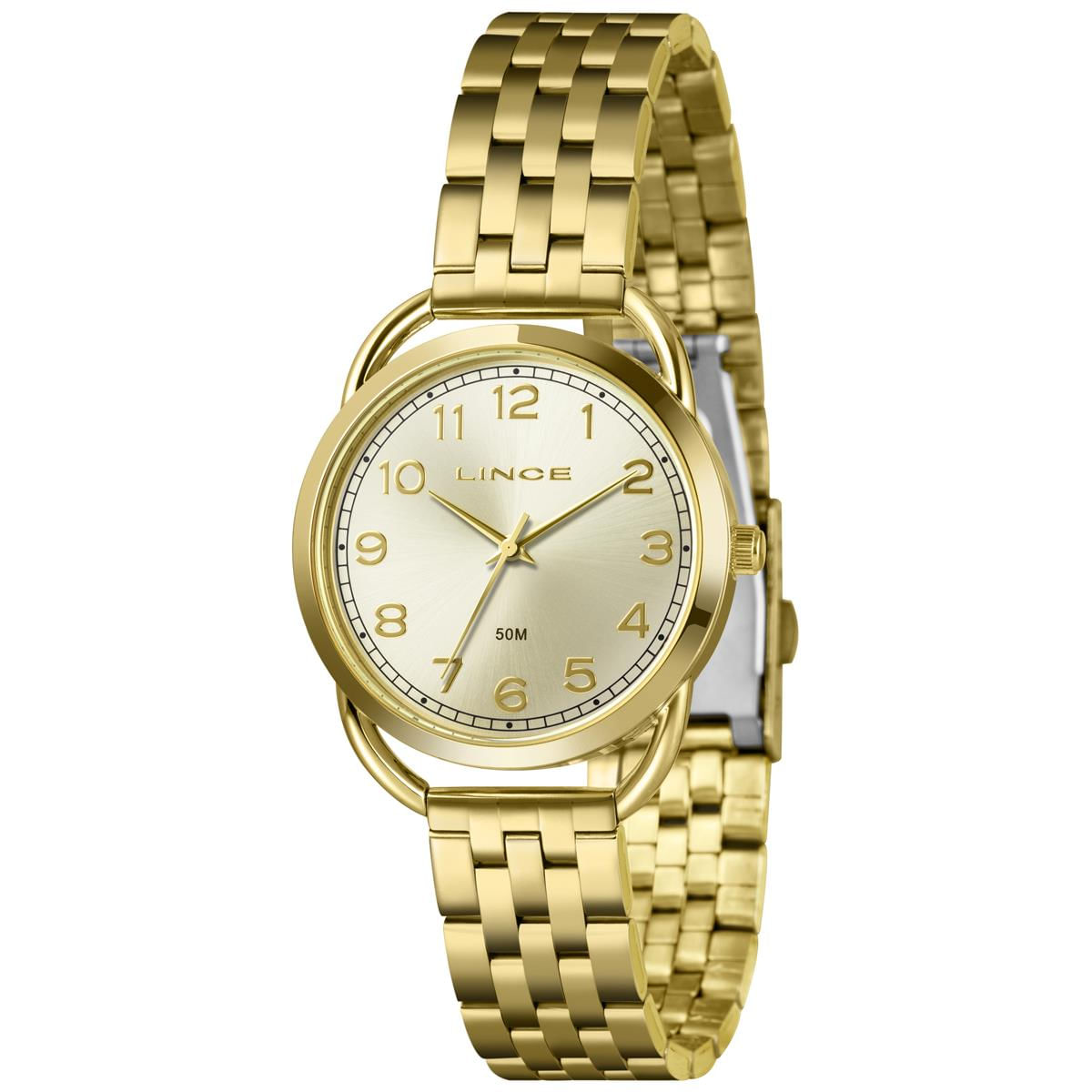 Relógio Lince Feminino Ref:Lrg4779l36 C2kx Casual Dourado