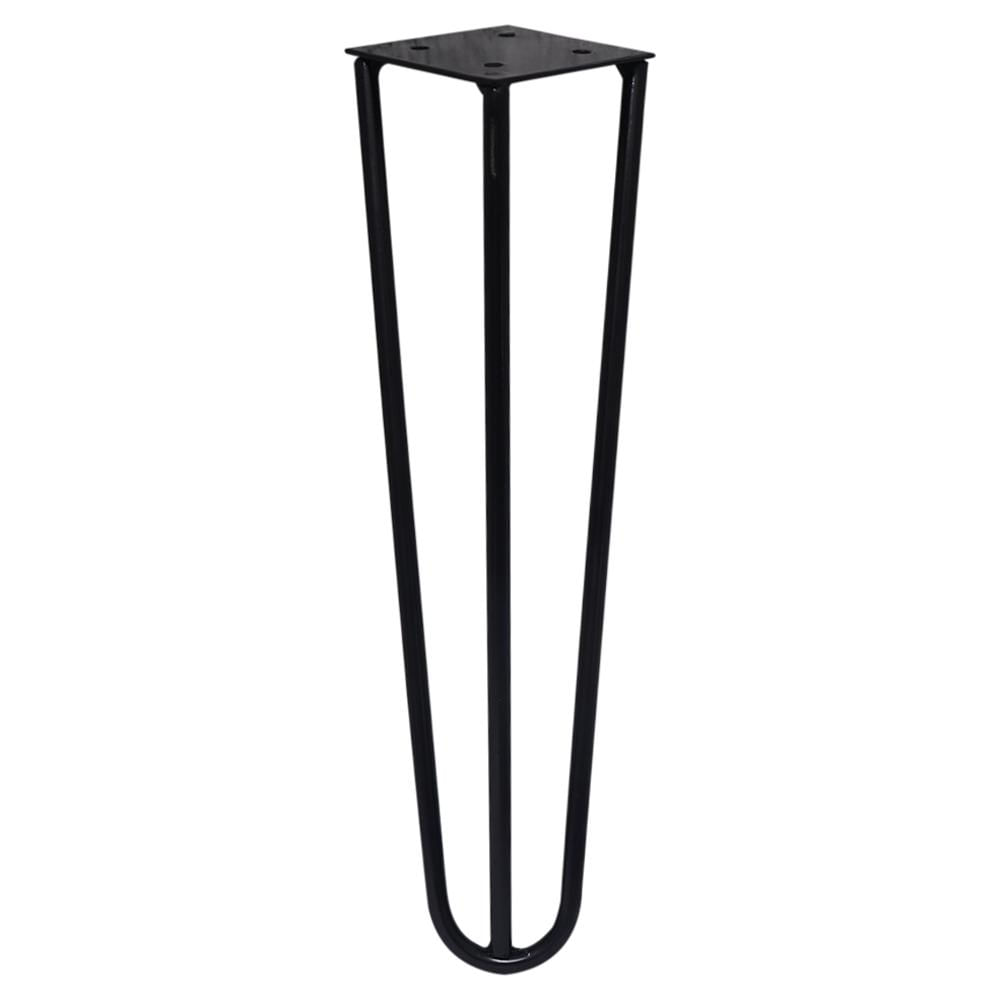 Pé de Metal 25 CM Hairpin Legs Mesas de Centro Puffs Preto G41