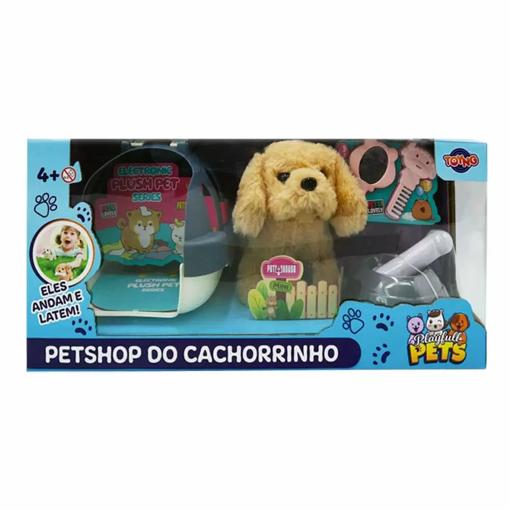 PlayFull Pets Petshop do Cachorrinho Caramelo - Toyng 48366