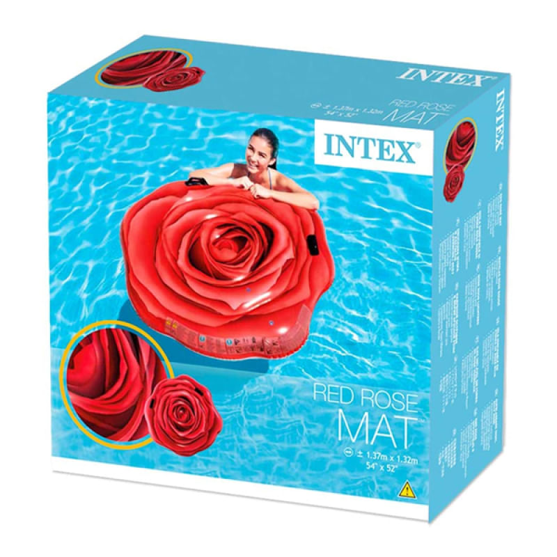 Colchão Inflável para Piscina Rosa Vermelha - Intex