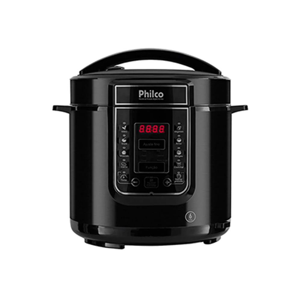 Panela de Pressão Digital 6L Inox Preta 110V - Philco