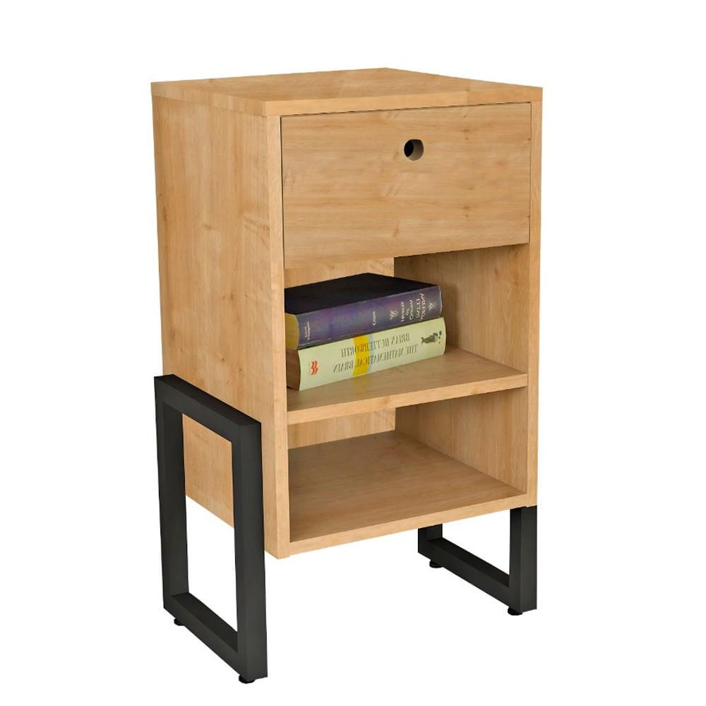 Mesa de Cabeceira Wolli 1 Gaveta Natural - D'Rossi