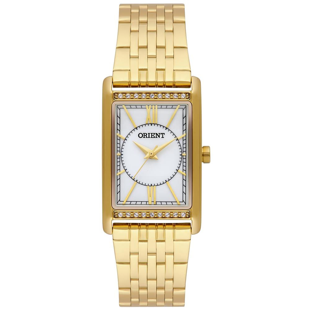 Relógio Orient Feminino Ref:Lgss0061 B3kx Retangular Prateado