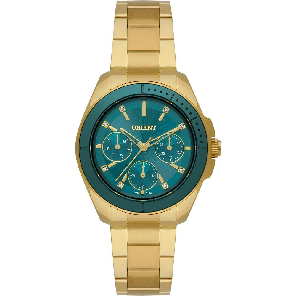 Relógio Orient Feminino Ref:Fgssm096 E1kx Multifunção Dourado