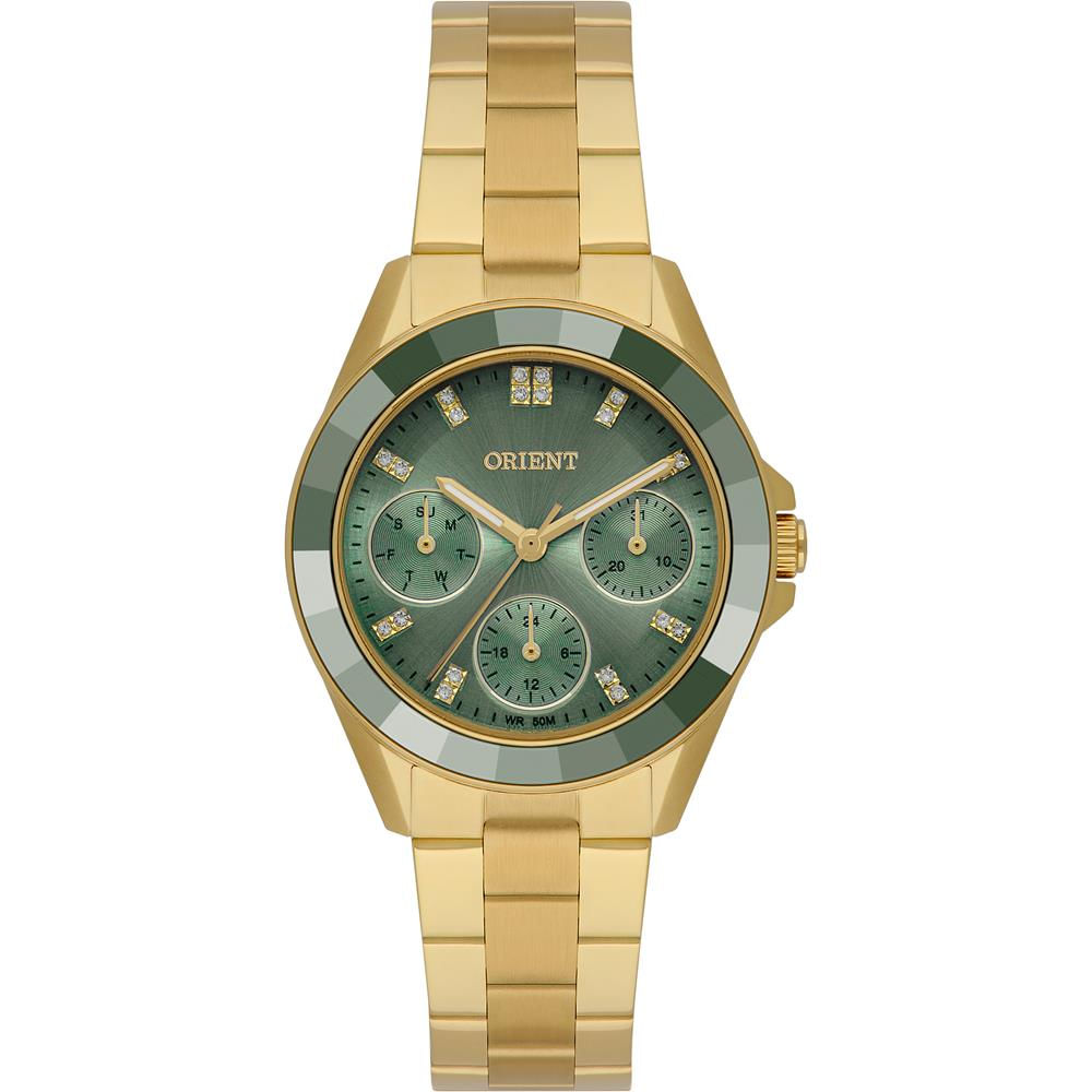 Relógio Orient Feminino Ref:Fgssm099 F1kx Multifunção Dourado
