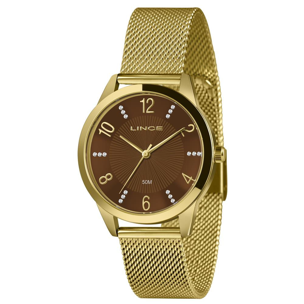 Relógio Lince Feminino Ref:Lrg4815l38 N2kx Casual Mesh Dourado