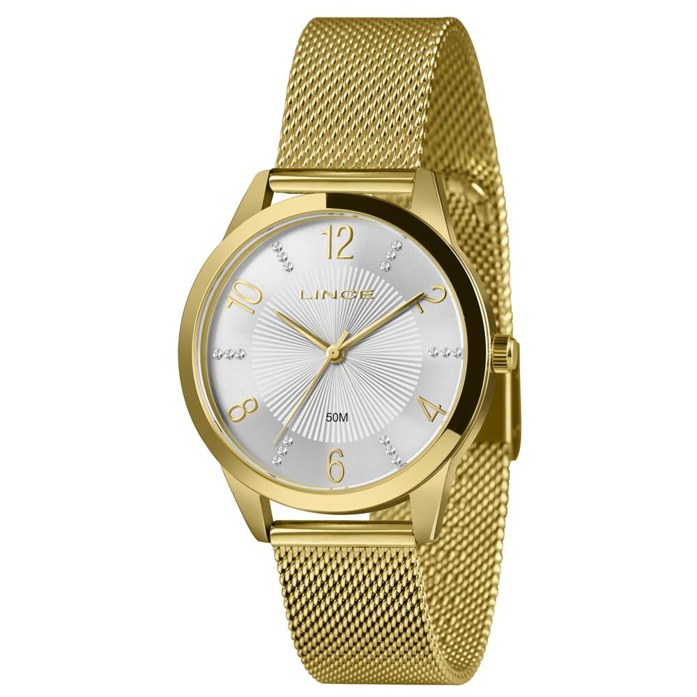 Relógio Lince Feminino Ref:Lrg4815l38 S2kx Casual Mesh Dourado