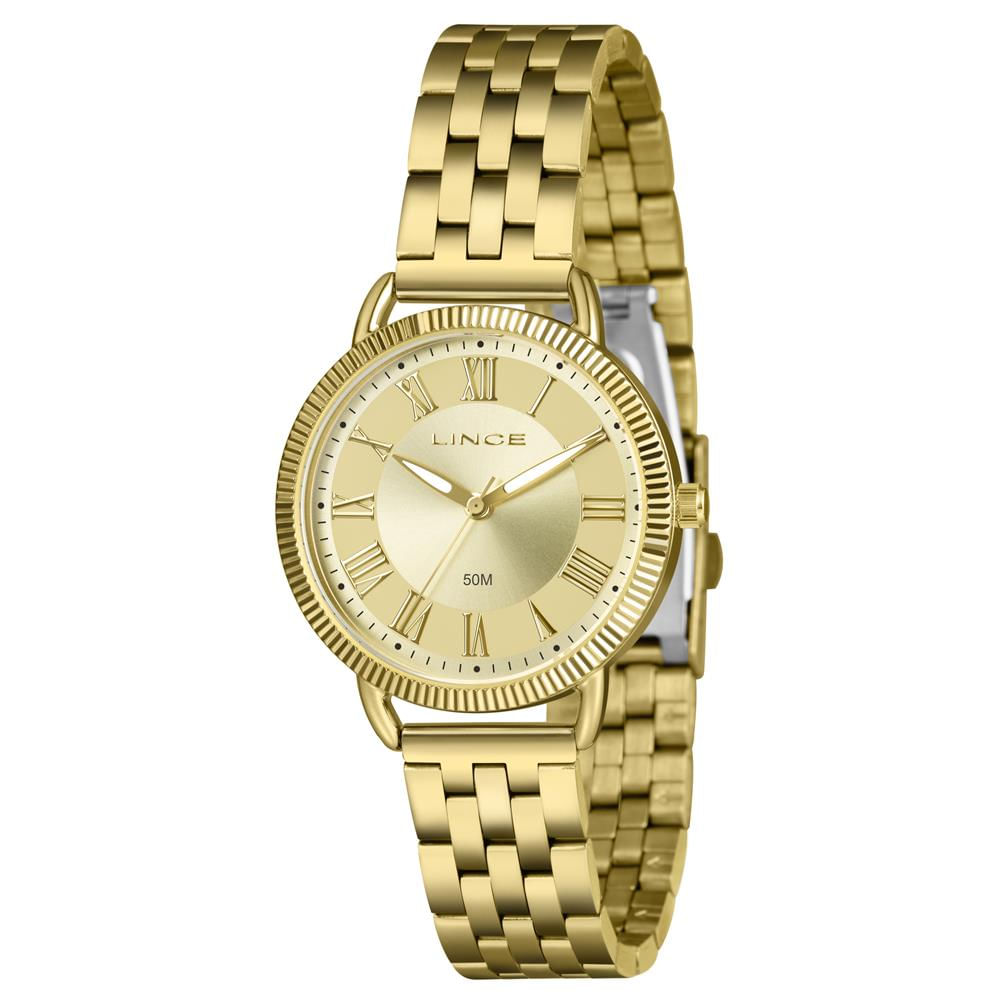 Relógio Lince Feminino Ref:Lrg4811l36 C3kx Casual Dourado