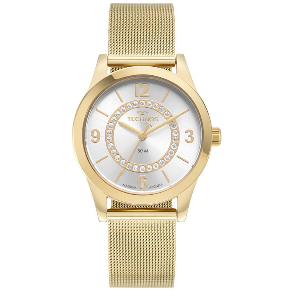 Relógio Technos Feminino Ref:2036msv/1d Elegance Mesh Dourado