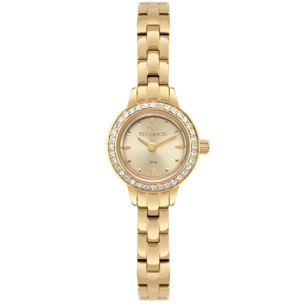 Relógio Technos Feminino Ref:5y20lr/1d Elegance Mini Dourado