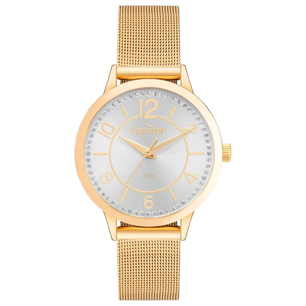 Relógio Condor Feminino Ref:Co2035nck/4k Casual Mesh Dourado