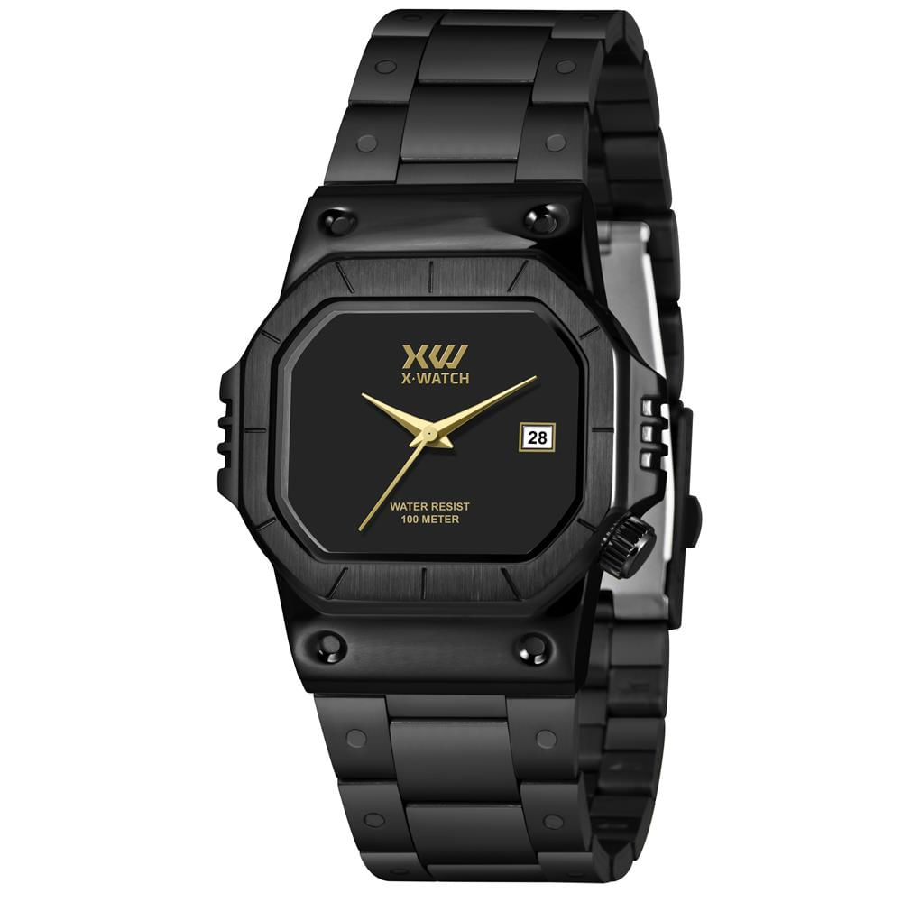 Relógio X-Watch Masculino Ref:Xgns1001 Pxpx Retangular Black