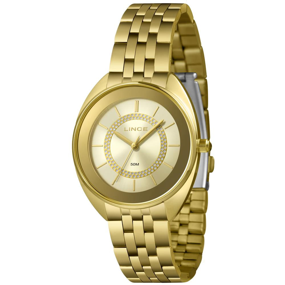 Relógio Lince Feminino Ref:Lrgj171l38 C1kx Casual Dourado