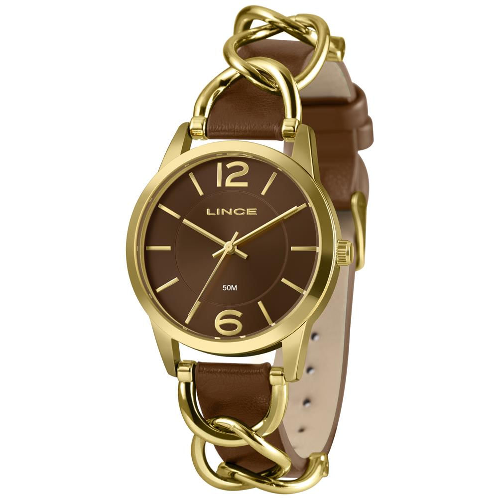 Relógio Lince Feminino Ref:Lrc4777l38 N2nx Casual Dourado