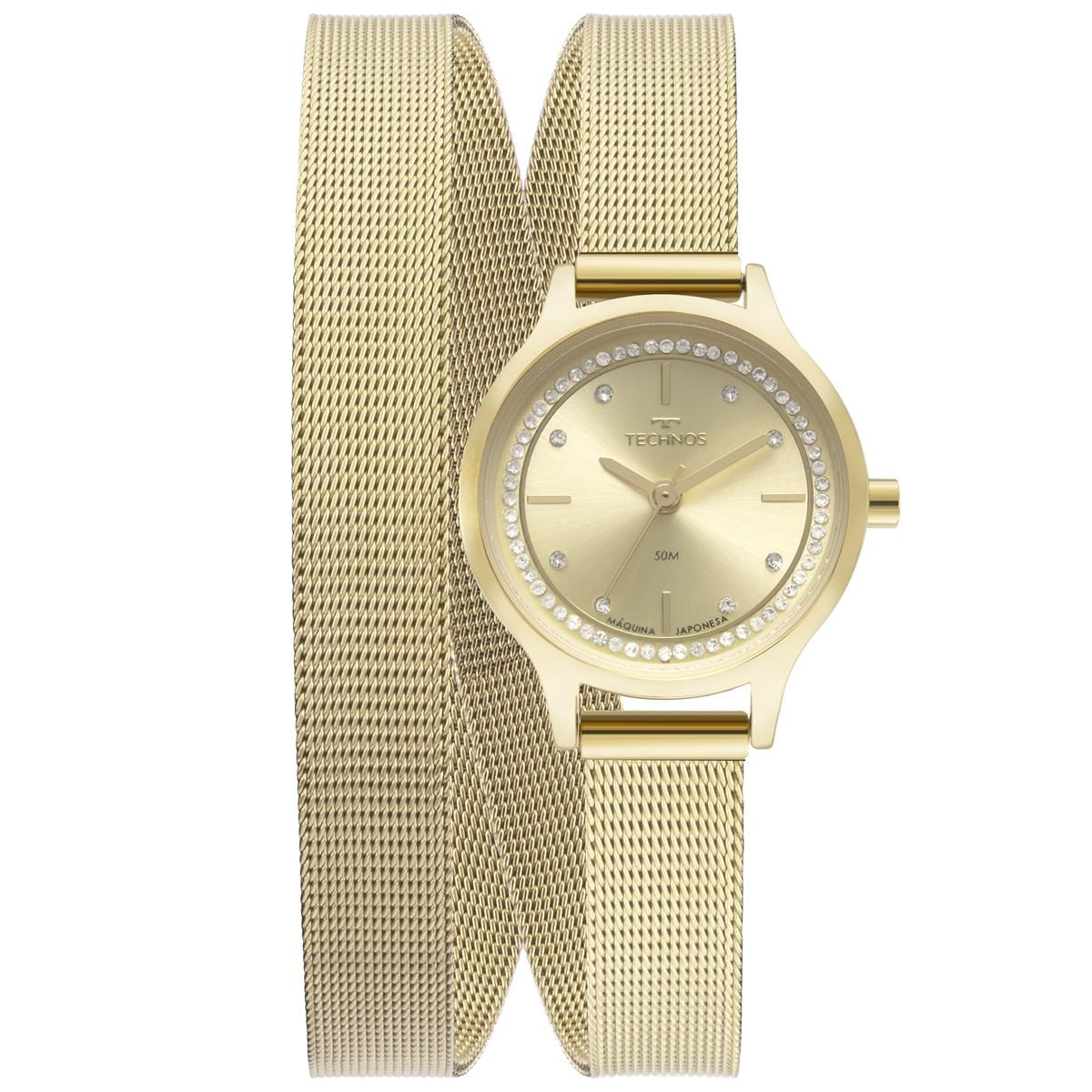 Relógio Technos Feminino Ref:Gl32au/1x Elegance Mini Dourado