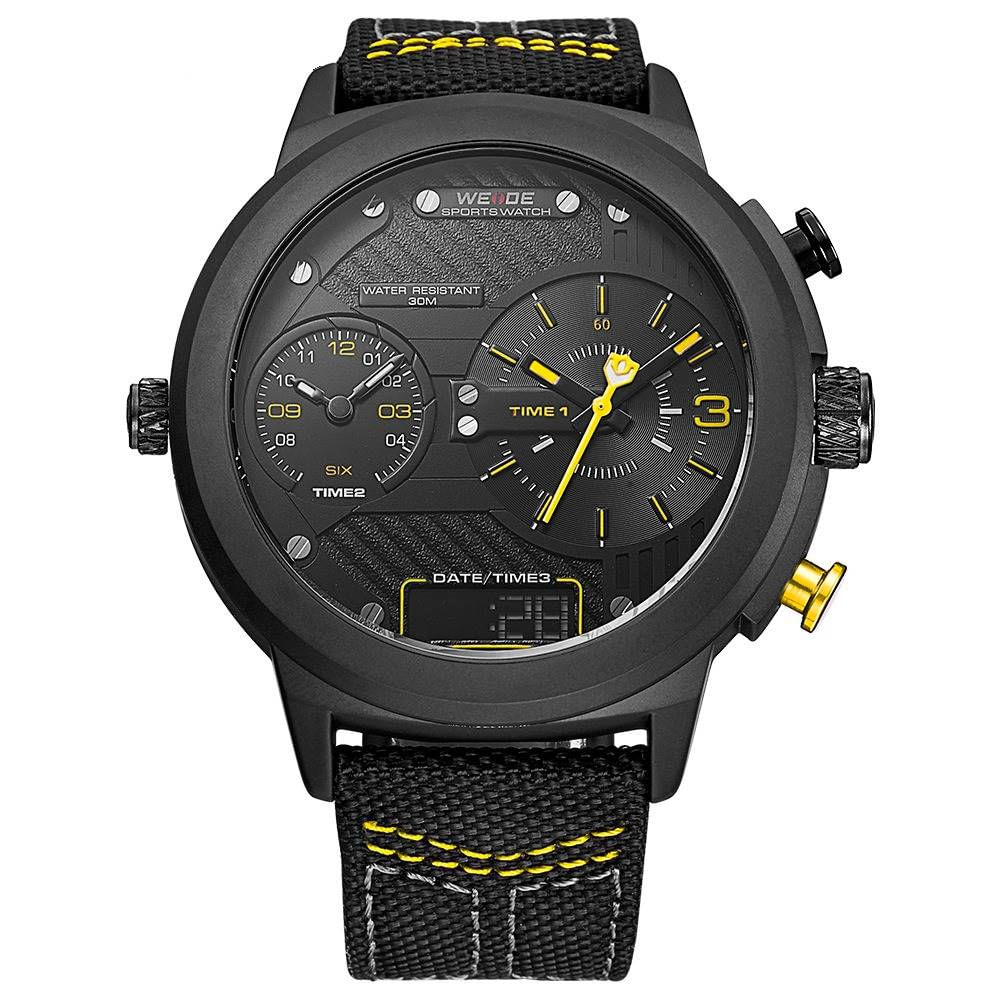 Relógio Weide Masculino Ref:Wh6405b A10612 Anadigi Oversized Black