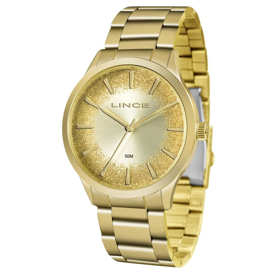 Relógio Lince Feminino Ref:Lrg4593l C1kx Fashion Dourado