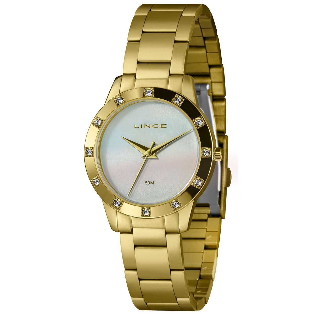 Relógio Lince Feminino Ref:Lrg4735l34 Bxkx Casual Dourado