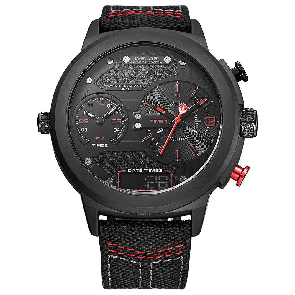 Relógio Weide Masculino Ref:Wh6405b A10610 Anadigi Oversized Black