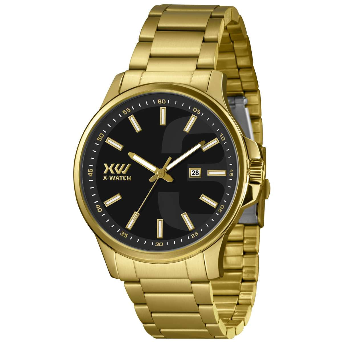 Relógio X-Watch Masculino Ref:Xmgs1037 P1kx Esportivo Dourado