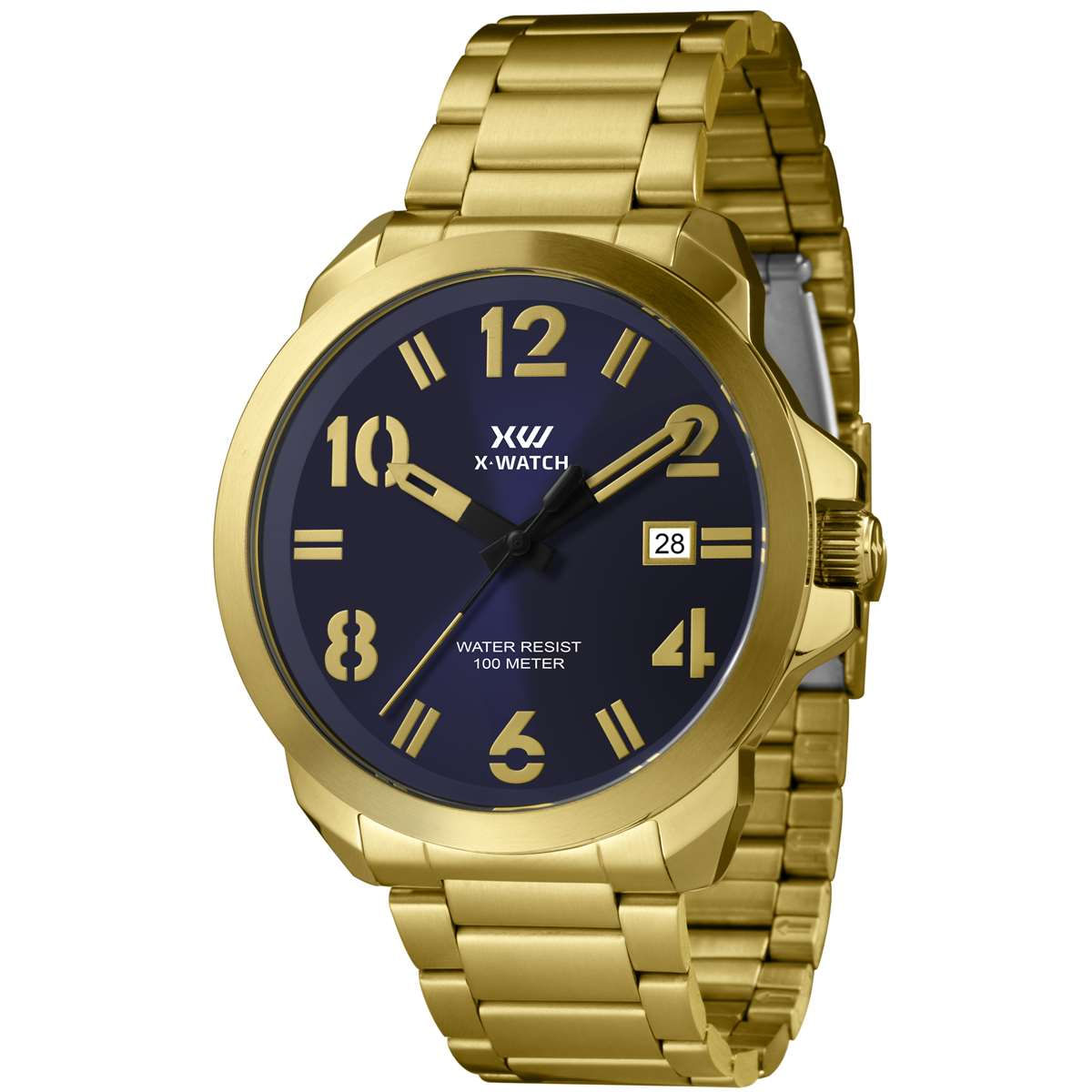 Relógio X-Watch Masculino Ref:Xmgs1038 D2kx Esportivo Dourado