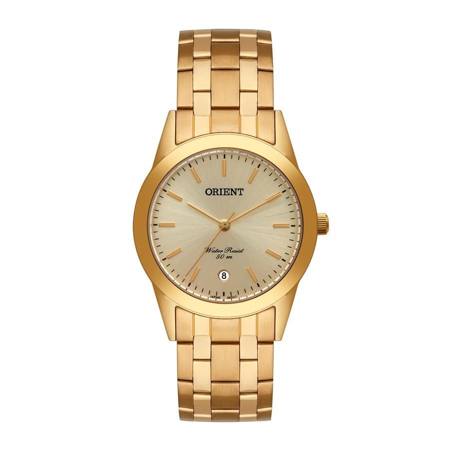 Relógio Orient Masculino Ref:Mgss1179 C1kx Clássico Dourado