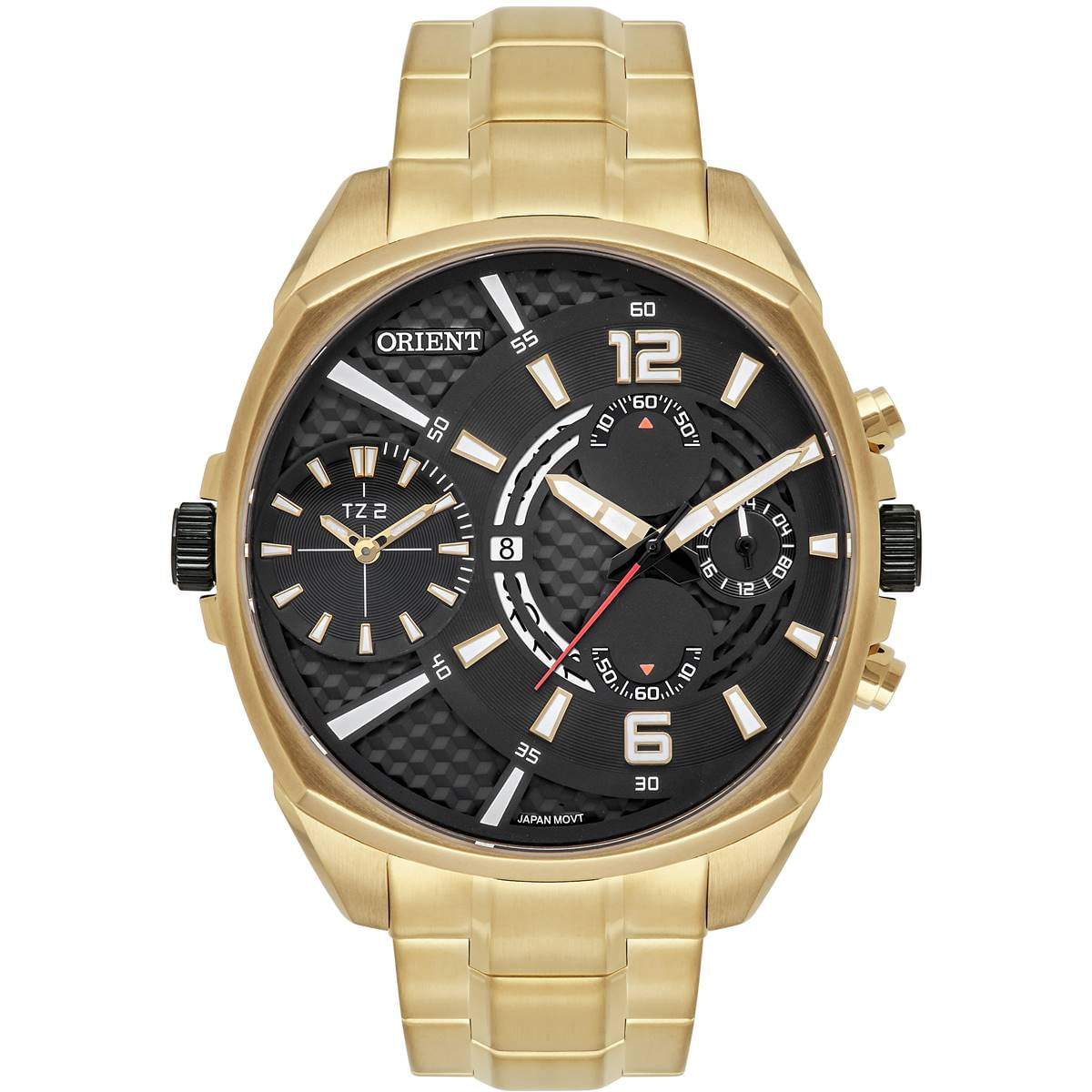 Relógio Orient Masculino Ref:Mgsst004 P2kx Oversized Dourado