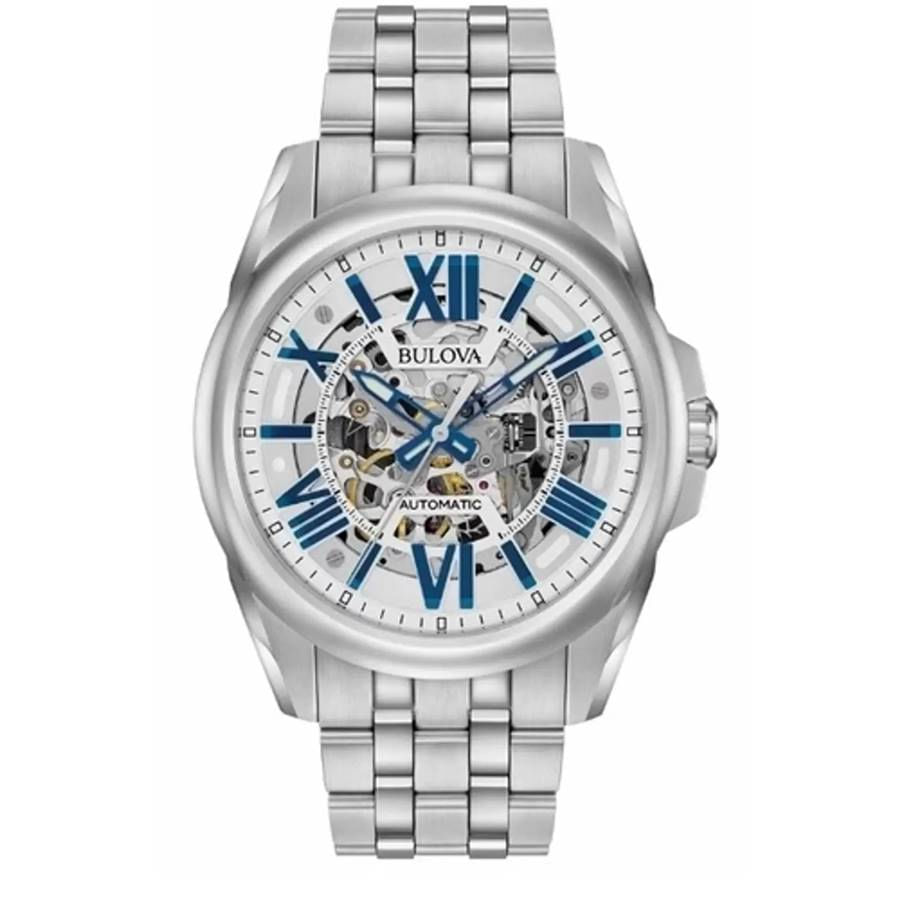 Relógio Bulova Masculino Ref:96a187 Bicolor Automático Esqueleto Sutton