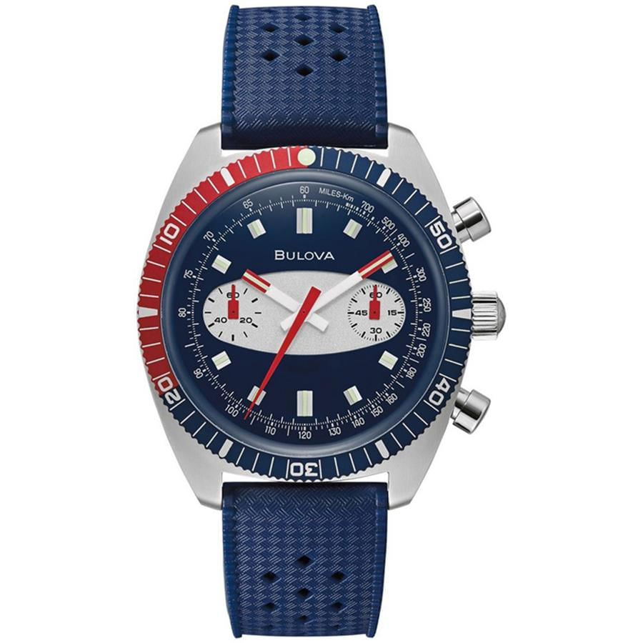 Relógio Bulova Masculino Ref:98a253 Cronógrafo Prateado Surfboard